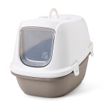 Maison de toilette savic reina avec tamis gris / blanc - pour chat