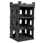 Maisonnette canadiancat company chteau fort en feutre pour chat - environ l 55 x l 55 x h 108 cm