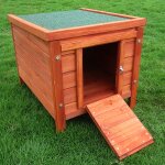 Maisonnette rongeur et lapin l50xl60xh47 cm - natura maisonnette pour rongeur et lapin