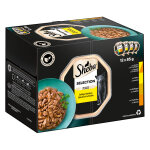Les barquettes de sheba 12 x 85 g pour chat - s�lection en sauce (poulet&dinde, volaille, poulet, dinde) ...
