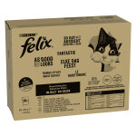 M�gapack felix tendres effil�s 80 x 85 g pour chat - boeuf, poulet, thon, cabillaud