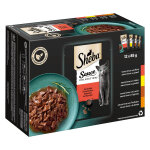 Multipack sheba 12 x 85 g pour chat - sauce collection (boeuf, poulet, agneau, dinde)