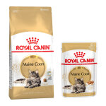 Pack bi - nutrition : croquettes + sachets royal canin - maine coon adult (4 kg) + sachets maine coon ...
