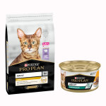 Pack bi - nutrition : purina pro plan 10 kg de croquettes + 24 bo�tes de 85 g - 10 kg light adult riche ...