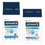Pack gourmand advance pour chat, 2 saveurs - sterilized dinde, orge (15 kg) + sterilized hairball (10 ...