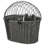 Panier avant pour vélo en osier trixie pour chien - l44xl34xh41cm Panier avant pour vélo en osier trixie pour chien - l44xl34xh41cm