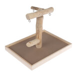 Perchoir pour perroquets tiaki en bois de java 40, 5x31x31cm, accessoire pour cage