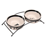 Porte - gamelles (2x0, 6l) trixie eat on feet, cuelles - 15 cm de diamtre