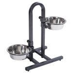 Porte - gamelles 2x1, 6l en u, cuelles incluses - 21 cm de diamtre, h44cm