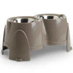 Porte - gamelles ergo feeder 2x1, 5l pour chien - diam�tre 18, 5 cm, hauteur 28 cm