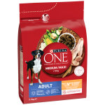 Lot purina one pour chien - medium / maxi adult poulet (2 x 2, 5 kg) Lot purina one pour chien - medium / maxi adult poulet (2 x 2, 5 kg)