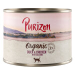 Purizon organic bio 6 x 200 g pour chat - sans c�r�ales - canard, poulet, potiron