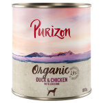 Purizon organic bio 6 x 800 g pour chien - canard, poulet & courgettes