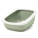 Savic bac � liti�re aseo jumbo � bords hauts vert botanique / blanc