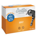 12 x 85 g truite, haricots verts smilla bouchées aux légumes pour chat 12 x 85 g truite, haricots verts smilla bouchées aux légumes pour chat