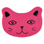 Tapis de maison de toilette flamingo pancho pour chat - rose fuchsia