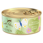 Terra felis kitten 18 x 70 g pour chaton - boeuf, lapin
