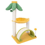 Tiaki arbre  chat palmier avec hamac jaune pour chats
