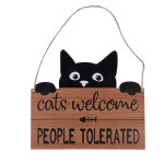 Tiaki plaque de porte cats welcome, people tolerated (chats bienvenus, personnes tolérées) Tiaki plaque de porte cats welcome, people tolerated (chats bienvenus, personnes tolérées)