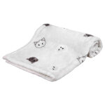 Trixie couverture mimi en peluche douce, gris clair 70x50cm chat