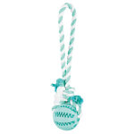 Trixie denta fun corde de jeu avec balle pour chien - 7 cm de diamtre x l 24 cm