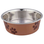 Trixie gamelle en inox avec rev�tement en plastique pour chien - 450 ml, 14 cm