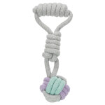 Trixie junior corde de jeu avec balle tresse pour chiot - l 23 cm, 6 cm de diamtre