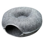 Tunnel aum�ller donut pour chat - gris