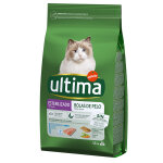 Ultima strilis, boules de poils truite pour chat - 1, 5 kg