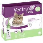 Vectra felis solution spot - on pour les chats - 3 pipettes de 0, 9 ml