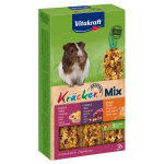Vitakraft trio - mix crackers pour cochon d'inde - 3 friandises (miel, raisin, fruits)