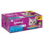 Mgapack whiskas adult 1 + 48 x 85 g pour chat - slection de poisson en gele