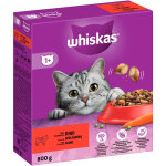 800g whiskas 1 + , boeuf - croquettes pour chat