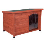 Woody niche  toit plat et porte en plastique pour chien - 115x76x80 cm