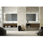 Ad bath ensemble meubles de salle de bain : 2 meubles vasque encastrable, 2 miroirs led