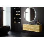 Ad bath ensemble meubles de salle de bain : meuble de rangement, vasque encastrable, miroir led