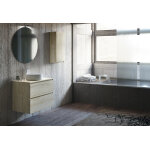 Ad bath ensemble meubles de salle de bain : meuble de rangement, vasque, miroir et applique