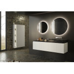 Ad bath ensemble meubles de salle de bain : meuble de vasque, 2 miroirs led, colonne rangement
