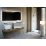 Ad bath ensemble meubles de salle de bain : vasque cramique, meuble de rangement, miroir  led