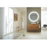 Ad bath ensemble meubles de salle de bain : meuble de vasque sur pieds, vasque, miroir led