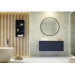 Ad bath ensemble de salle de bain : meuble vasque, tagre, miroir rond