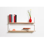 Ambivalenz fl�pps �tag�re murale double en bois fl�pps ? 80 x 18 x 40 cm