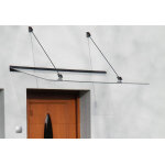 Arctom marquise pour porte d?entr�e aluminium et acrylique ? lazur