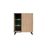 Asm buffet haut en bois avec vitrine liam ? 90 x 40 x 102 cm