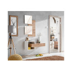Asm ensemble meuble mural en bois et miroirs easy ii