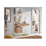 Asm ensemble meuble mural en bois placard + tagres easy iii