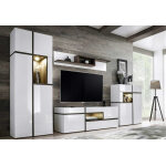 Asm ensemble meubles de salon en bois cross blanc