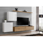 Asm ensemble meuble tv et placards en bois switch v ? 250 x 40 x 150 cm