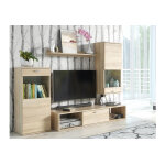 Asm ensemble meuble tv + vitrines en bois rico 180 x 140 cm