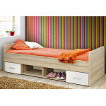 Asm lit enfant en bois avec rangements dino 90 x 200 cm